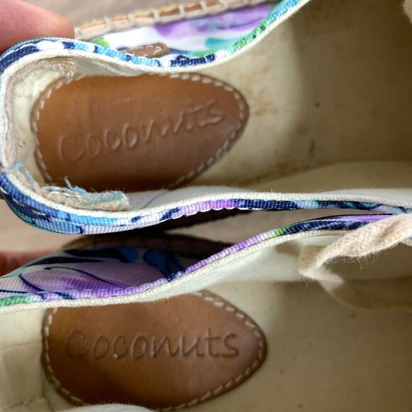 Coconuts Womens Espadrille Canvas Sneaker Size 9 M Floral Lace Up Comfort - Picture 8 of 11